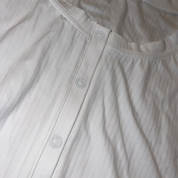 Aerie white button down crop top - Picture 3 of 5